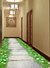 1 Piece Rug Hotel Large Dining Hall Corridor Modern Road Print Mat multicolour Lcm