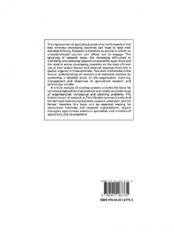 Agricultural Research And Technology Transfer Paperback