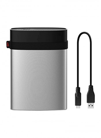 HFS And Time Machine Supported External Hard Drive 4TB Silver/Black