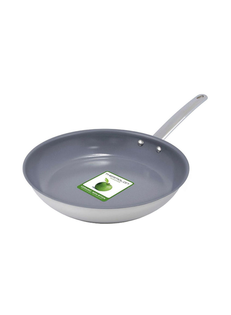 Induction Open Frypan Silver 28centimeter