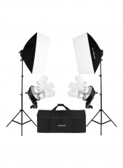 17-Piece Studio Photography Lighting Kit Black/White