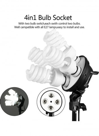 17-Piece Studio Photography Lighting Kit Black/White