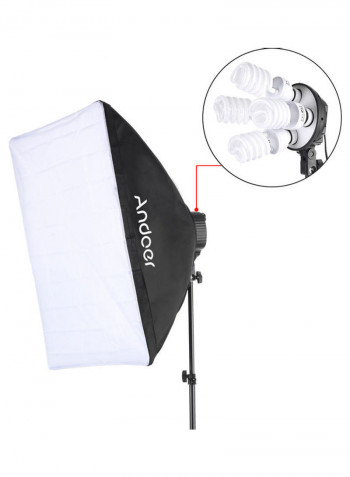 17-Piece Studio Photography Lighting Kit Black/White