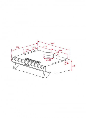 C 9310 90Cm Classic Hood With 3 Speeds 40466240 Silver