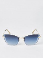 Women's 3 PC Screw Mount Metal Cat Eye Sunglasses - Lens Size: 57 mm