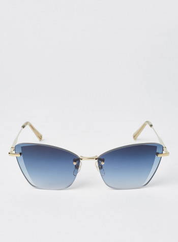 Women's 3 PC Screw Mount Metal Cat Eye Sunglasses - Lens Size: 57 mm