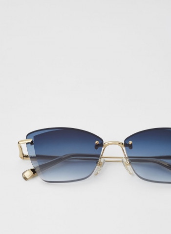 Women's 3 PC Screw Mount Metal Cat Eye Sunglasses - Lens Size: 57 mm
