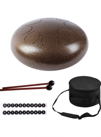 8-Tone Compact Steel Tongue Hand Pan Drum Percussion Set