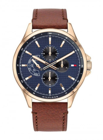Men's Leather Chronograph Watch 1791696