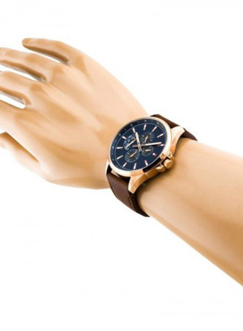 Men's Leather Chronograph Watch 1791696