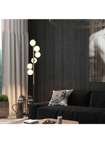 Glass Ball Floor Lamp White
