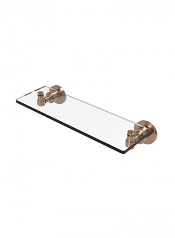 Washington Square Collection Wall Mounted Shelf Gold/Clear 16inch