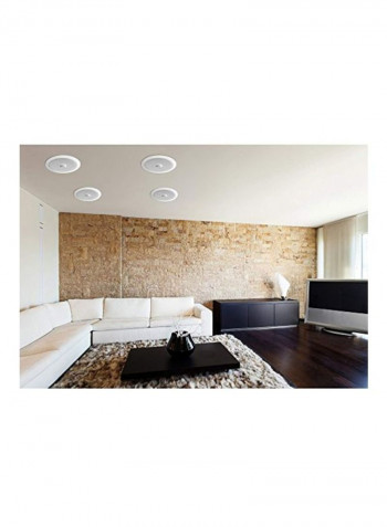 2-Piece Ceiling Wall Mount Speaker Set PDIC60-P 1 White