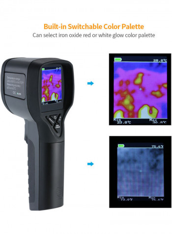 Handheld Infrared Imager Thermometer Detector Black 19.40cm