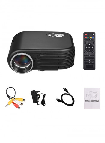 LED Mini Movie Projector Black