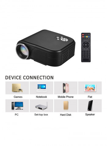 LED Mini Movie Projector Black