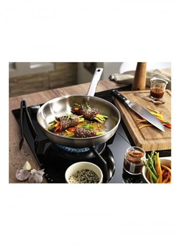 Stainless Steel Frying Pan Silver 20cm
