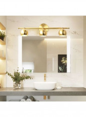 E27 LED Retro Copper Mirror Headlight Wall Light Gold