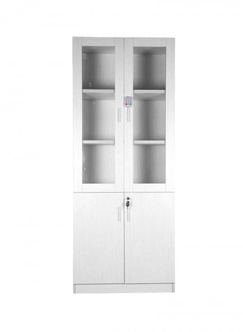 Carre Bookshelf White/Clear 200x80x40centimeter