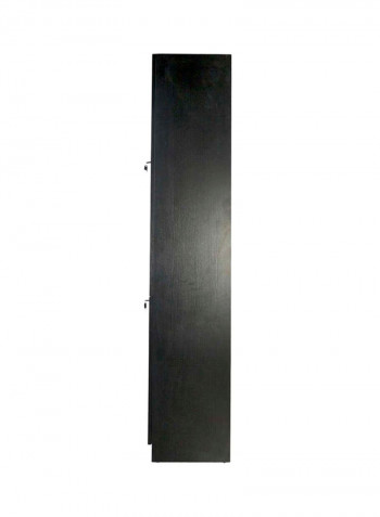 Contemporary Bookshelf Cabinet Black 80x200x40centimeter