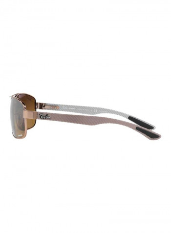 Men's Polarized Rectangular Sunglasses - Lens Size: 62 mm