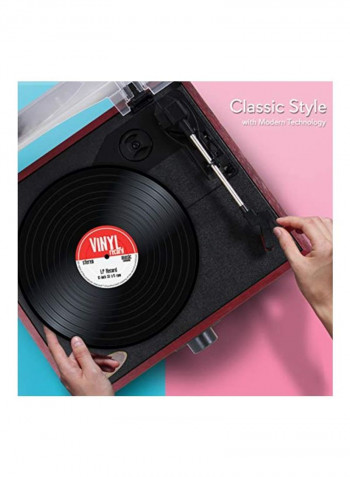 3-Speed Stereo Turntable Set PVNT7U Red/Black/Clear