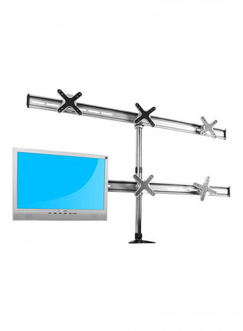 Vesa Desk Mount For 6 LCD Monitor Silver/Black