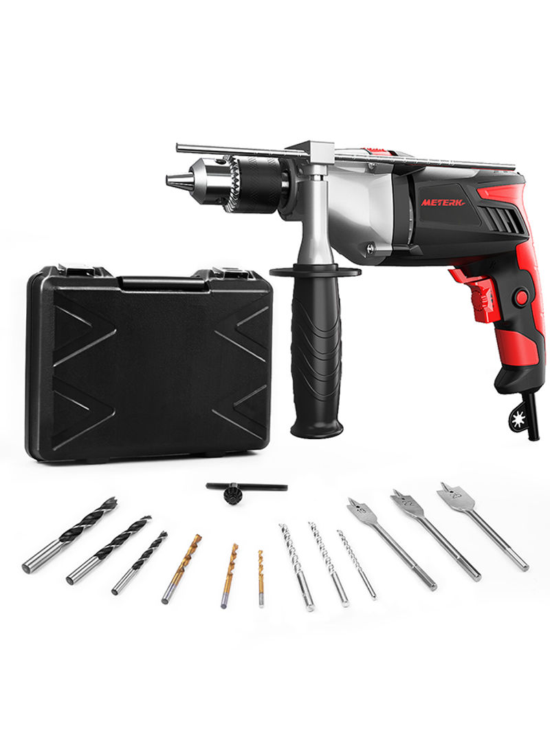 Function Hammer Drill With Accessories Black/Red/Grey