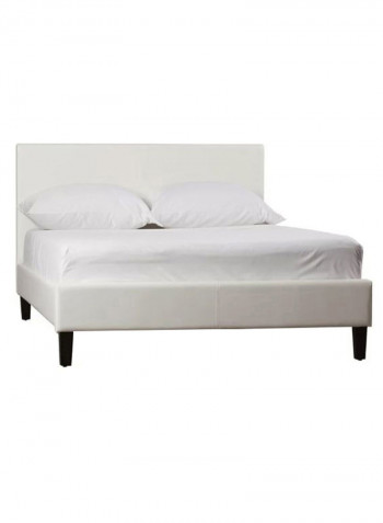 Modern Platform Twin Bed Without Mattress White 120 x 200centimeter