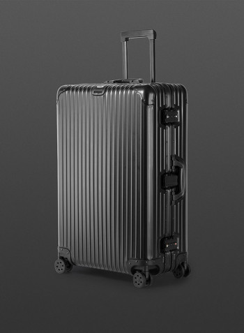 29-Inch Boulder Superior Full Aluminium Ultra-Light Hardside Expandable Built-In TSA Lock Zipperless Luggage With Spinner Wheels أسود