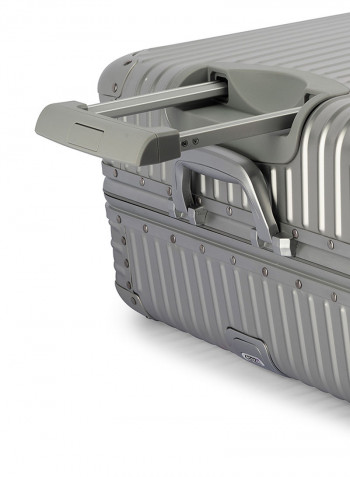 29-Inch Boulder Superior Full Aluminium Ultra-Light Hardside Expandable Built-In TSA Lock Zipperless Luggage With Spinner Wheels فضي