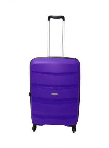Bella Hardside 3 Piece Luggage Trolley Set Purple/Silver/Black