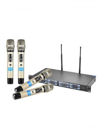 Wireless Handheld Microphone System 4D-B Gold/Grey/Black
