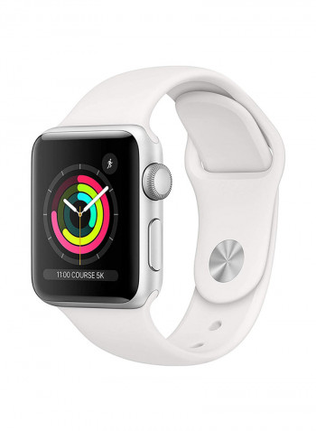 Watch Series 3-38mm GPS Silver Aluminum Case with Sport Band White