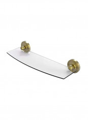 Prestige Regal Collection Wall Mounted Glass Shelf Gold/Clear 18inch