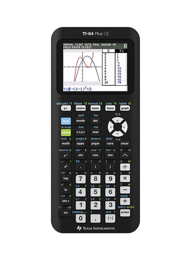 Ti-84 Plus CE-T Graphing Calculator Black