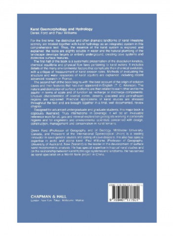 Karst Geomorphology And Hydrology Paperback