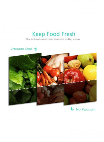 Vacuum Sealer Dry And Moist Fresh Food Saver Black 42x20x12.5centimeter