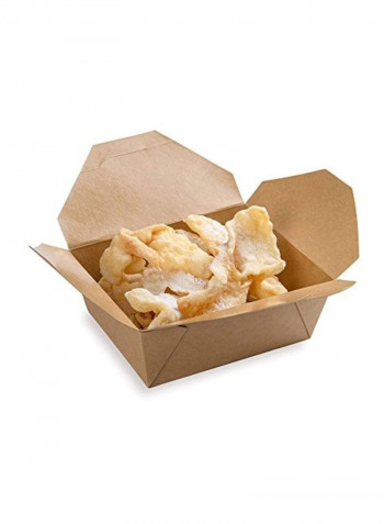 200-Piece Take Out Food Container Brown 6.7x5.5x2.6inch