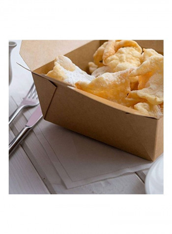200-Piece Take Out Food Container Brown 6.7x5.5x2.6inch