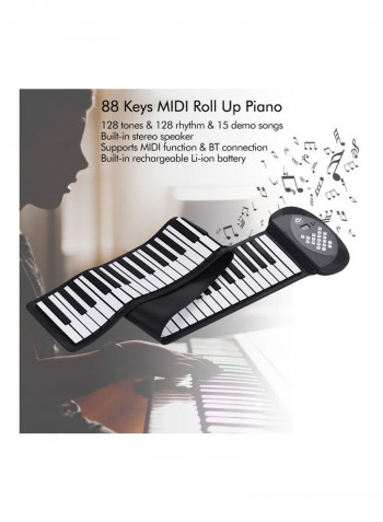 88-Key MIDI Roll Up Electronic Piano