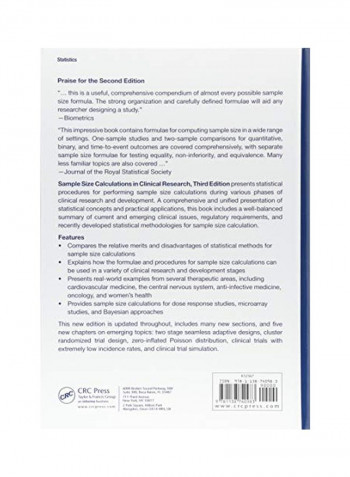 Sample Size Calculations In Clinical Research Hardcover 3