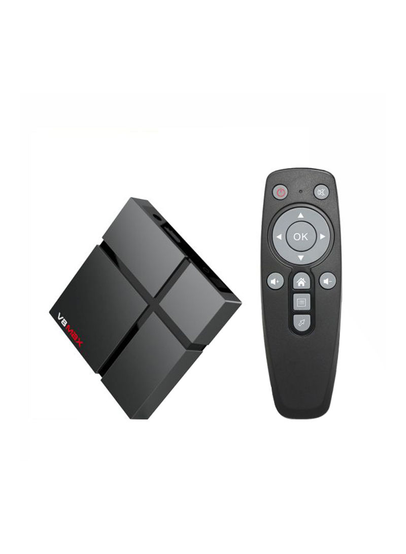 V8 Max Android TV Box With Remote Control V5716 Black