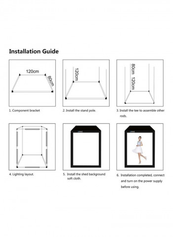 Shooting Studio Box 120x80x200centimeter Black