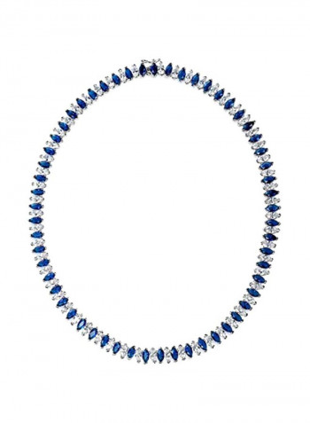 Brass Cubic Zirconia Studded Necklace