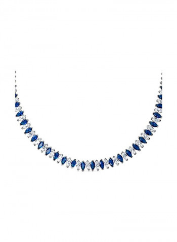 Brass Cubic Zirconia Studded Necklace