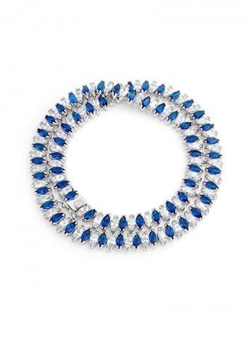 Brass Cubic Zirconia Studded Necklace