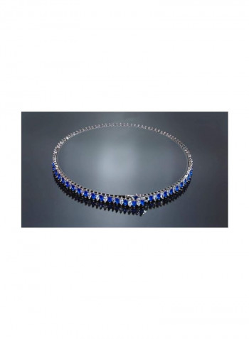 Brass Cubic Zirconia Studded Necklace