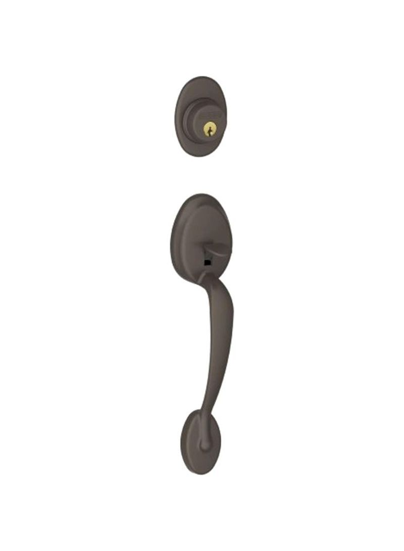 Plymouth Exterior Handleset With Deadbolt Oil-Rubbed Bronze
