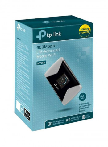 LTE-Advanced Mobile Wi-Fi Router 112.5x66.5x16millimeter Black/Grey